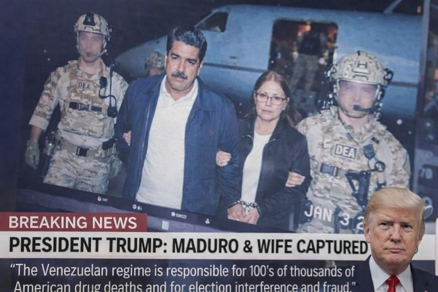 🚨 BREAKING: Venezuelan Dictator Nicolas Maduro has been successfully CAPTURED by U.S. forces following President Trump RAINING HELLFIRE down on the nation