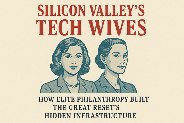 "Silicon Valley's Tech Wifes": How Elite Philanthropy Built the Great Reset's Hidden Infrastructure